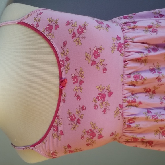 VICTORIA'S SECRET ANGEL SLEEP TOP S PINK FLORAL - Picture 2 of 5